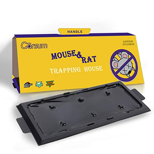 Product Cover Garsum Mouse trap House,Rat Sticky Traps | Large Rat Glue boards | Extra Sticky Traps with Hanger | Dust cover | Easy clean | Peanut Butter Large Scented Mouse Traps Glue Board for Mice & Rodent &Pest
