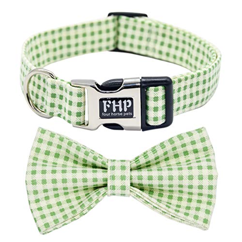 Product Cover Fourhorse Cute Soft Dog with Bowtie, Detachable Adjustable Bow Tie Collar Pet Gift