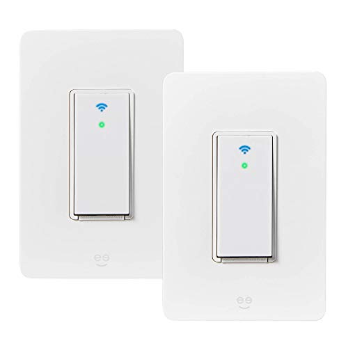 Product Cover Geeni TAP Smart 3-Way Switch Kit, White, 2-Pack - No Hub Required - Requires Neutral Wire - Smart Light Switch Works with Amazon Alexa, Google Assistant & Microsoft Cortana, Requires 2.4 GHz Wi-Fi