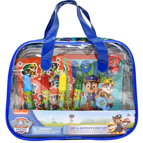 Product Cover PAW Patrol Coloring and Activity Book Set, Includes Markers, Stamps, Stickers, Mess Free Crafts Color Kit in Travel Bag, for Toddlers, Boys and Kids