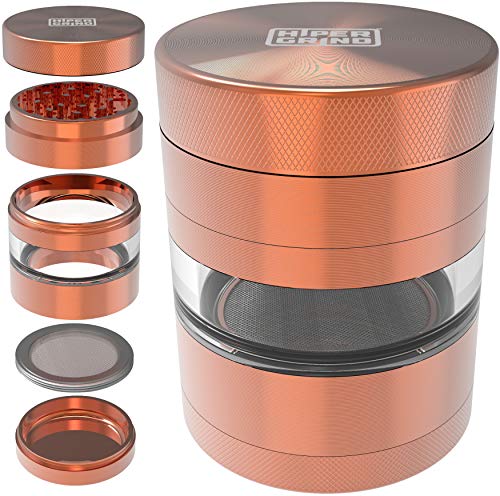 Product Cover HIPERGRIND Herb Grinder - High Performance 5 Piece Premium Unibody Jar Design with Best Pollen Catcher/REMOVABLE Sifting Screen/Deep No-Spill Storage Container (Copper/Rose Gold)