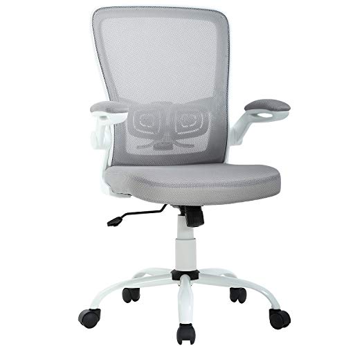 Product Cover Office Chair Ergonomic Desk Chair Mesh Computer Chair Back Support Mid Back Executive Chair Task Rolling Swivel Chair for Back Pain, Grey