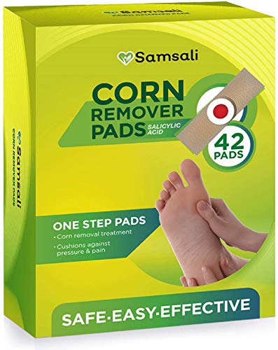 Product Cover Samsali Corn Remover, 42 Corn Remover Pads, Toe Corn and Callus Removal, Corn Treatment Pads, Best Corn Remover Pads for Foot Corn Removal, 42 Pads