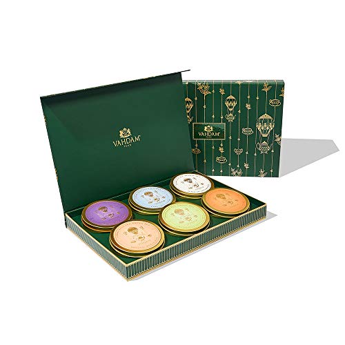 Product Cover VAHDAM, World Tea Private Reserve Tea Gift Set - 6 Teas in Sampler Gift Box | OPRAH's FAVORITE TEA 2019 | 100% Natural Ingredients | Christmas Gifts for Dad | Gifts for Men | Men Gifts | Tea Gifts Set