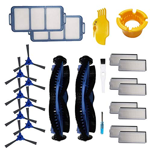 Product Cover Replacement Accessories Kit for RoboVac 11S, RoboVac 30C, RoboVac 15C, RoboVac 30, RoboVac 35C, RoboVac 12 Accessory, Robotic Vacuum Cleaner Filters, Side Brushes,Rolling Brush