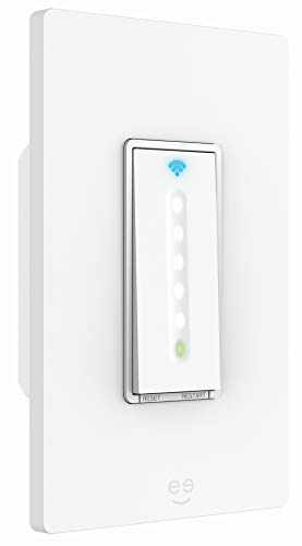 Product Cover Geeni TAP+DIM Smart Light Switch, White, 1 Switch - No Hub Required - Requires Neutral Wire - Smart Dimmer Switch Compatible with Alexa, Google Assistant & Microsoft Cortana, Requires 2.4 GHz Wi-Fi