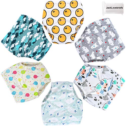 Product Cover 6 Pack Potty Training Pants for Boys Girls, Learning Designs Training Underwear Pants(1T-5.5T)