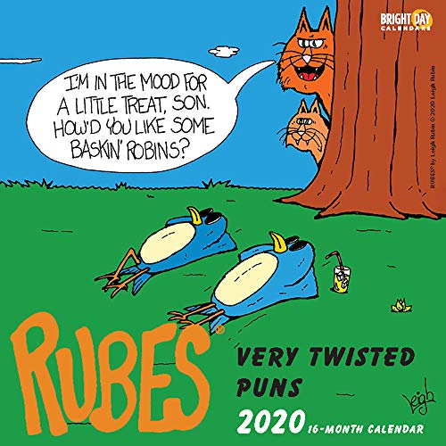 Product Cover 2020 Rubes Very Twisted Puns Wall Calendar by Bright Day, 16 Month 12 x 12 Inch, Humor Jokes Laughs Funny Novelty Comic Strip Play on Words