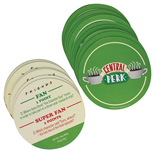 Product Cover 20 Friends Central Perk Trivia Drink Coasters - Featuring 40 Questions from the Show