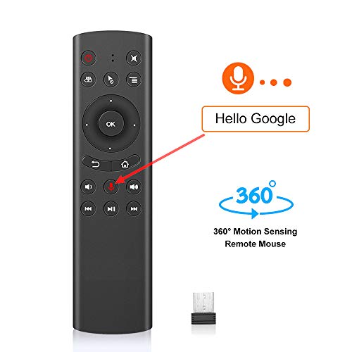 Product Cover Remote Control Mouse,G20 Remote Control,Air Remote Mouse with 2.4G Wireless Voice Control Sensing for Smart TV Android TV Box Projector PC HTPC IPTV and More Media Player
