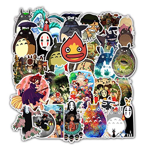 Product Cover My Neighbor Totoro No Face Man Spirited Away Anime Waterproof Sunlight-Proof DIY Ideals for Cars Motorbikes Skateboard Spinner Luggages Laptops (Miyazaki Hayao Anime)