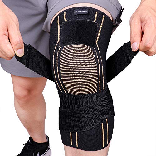 Product Cover Thx4COPPER Sports Compression Knee Brace with Adjustable Strap, Arthritis Relief, Joint Pain, MCL, Added Support