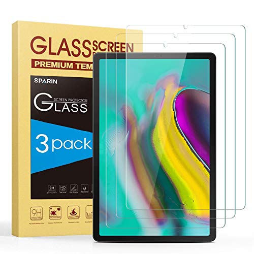 Product Cover SPARIN Screen Protector for Galaxy Tab S6/Tab S5e 10.5 inch, [3-Pack] Samsung Galaxy Tab S6/Tab S5e Tempered Glass Screen Protector with S-Pen Compatible,Scratch Resistant
