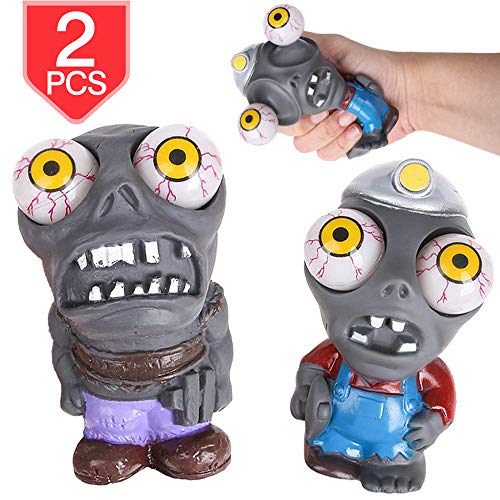 Product Cover PROLOSO Eye Popping Zombies Poppin Peepers Fidget Squishy Toys for Anxiety Reduction Stress Relief 2 Pcs