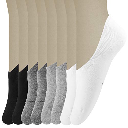 Product Cover No Show Liner Socks Women - (Size 3.5-15) Low Cut Invisible Cotton Sneaker Socks with Non Slip Grip (6 packs)