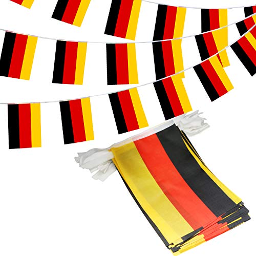 Product Cover Anley Federal Republic of Germany String Pennant Banners, Patriotic Events 3rd of October German Unity Day Decoration Sports Bars - 33 Feet 38 Flags