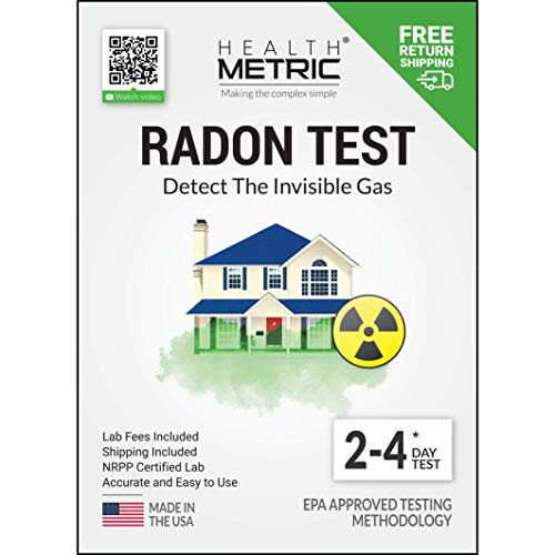 Product Cover Radon Test Kit for Home - Shipping & Lab Fees Included | Easy to Use Charcoal Radon Gas Detector for Peace of Mind | 48-96h Short Term EPA Approved Radon Tester | Protect Yourself and Your Family