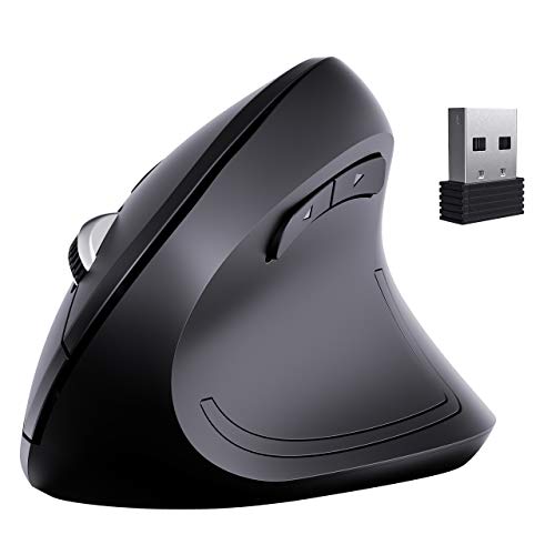 Product Cover VicTsing Ergonomic Mouse, 2019 Upgraded Vertical Wireless Mouse 2.4G Optical Mouse-Reduce Wrist Pain , 6 Buttons 4 Adjustable DPI 1000/1600/2000/2400 Levels, Better Performance for PC, Desktop, Laptop