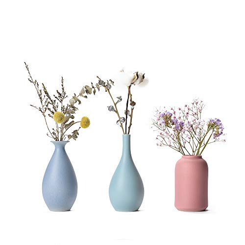 Product Cover Colorful Ceramic Flower Vase Set of 3, Elegant Decorative Flower Vase for Home Decor Living Room, Home, Office,Table and Wedding,Centerpieces and Events.