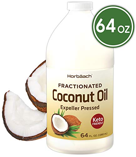 Product Cover Liquid Coconut Oil for Cooking, Skin & Hair Care | 64 oz | Fractionated & Unflavored | Keto Friendly | Vegetarian, Non-GMO & Gluten Free | by Horbaach