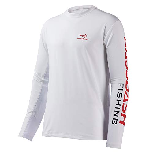 Product Cover Bassdash Fishing T Shirts for Men UV Sun Protection UPF 50+ Long Sleeve Tee T-Shirt