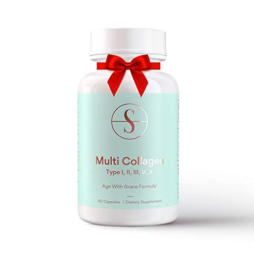 Product Cover Multi Collagen Powder Capsules - 90 Pills - Month Supply (Types I,II,III,V,X) - Collagen Peptides Powder - Hair, Skin, Nail, and Joint Support Collagen Protein Powder-Grass Fed Pasture Raised