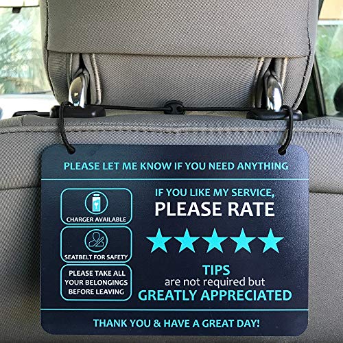 Product Cover Nebudo Compatible with Lyft Uber (2-Pack) Tips Rating Appreciated Rideshare Accessories - 7