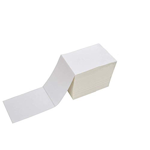 Product Cover Fanfold 4 x 6 Direct Thermal Shipping Labels with Perforations, 1000 Labels, Permanent Adhesive, White Mailing Labels for Zebra Thermal Printer