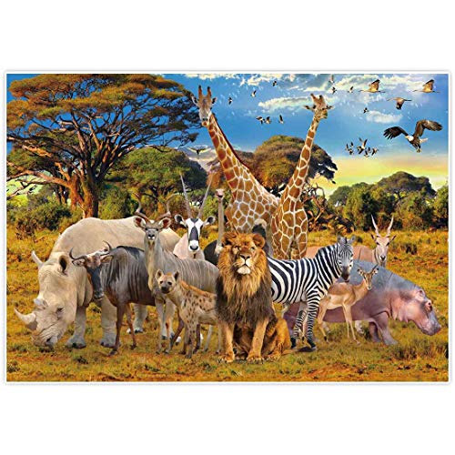 Product Cover Allenjoy 7x5ft Jungle Animal Backdrop for Summer Tropical Desert African Forest Safari Scenic Party Photography Pictures Decoration Event Table Decor Banner Background Children Photo Booth Shoot