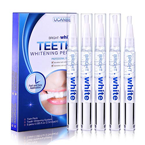 Product Cover Teeth Whitening Pen Kit(5 Pens), Safe 35% Carbamide Peroxide Gel, Effective, Painless, No Sensitivity, Easy to Use, Travel-Friendly, 20+ Uses, Beautiful White Smile, Natural Mint Flavor