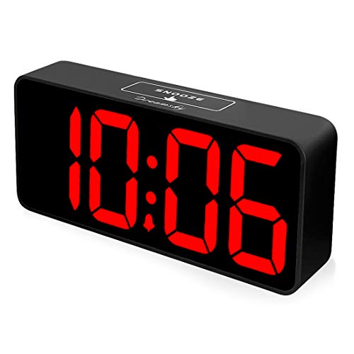 Product Cover DreamSky 8.9 Inches Large Digital Alarm Clock with USB Charging Port, Fully Adjustable Dimmer, Battery Backup, 12/24Hr, Snooze, Adjustable Alarm Volume, Bedroom Desk Alarm Clocks
