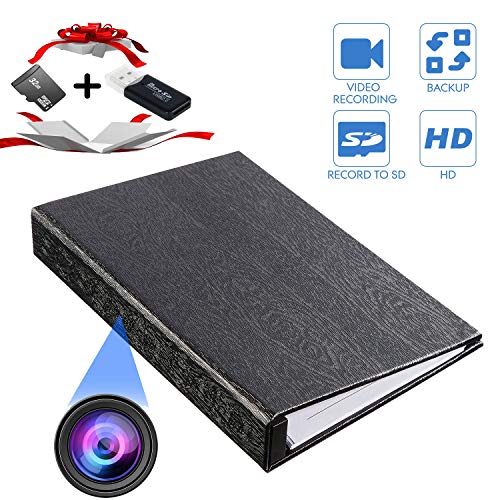 Product Cover YTVISON Hidden Camera 1080P HD Book Battery Powered Camera Spy Cam Video Recorder- Loop Recording with 32GB Pre-Installed Surveillance Camera for Home Office Hotel Nanny -No WiFi Needed
