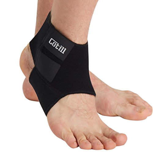 Product Cover Cotill Ankle Support for Men and Women - Neoprene Breathable Adjustable Ankle Brace Sprain for Running, Basketball