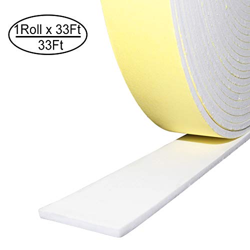 Product Cover Foam Insulation Tape Adhesive,Weather Stripping for Doors,Seal,Weatherstrip,Waterproof,Plumbing,HVAC,Windows,Pipes,Cooling,Air Conditioning,Weather Stripping, Craft Tape (33 Ft x 1/8