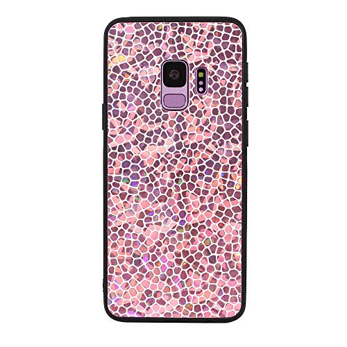 Product Cover LittleBlack Samsung Galaxy S9 Case, Samsung Galaxy S9 Glitter Case, Gradient Honeycomb Shape Series Magic case,Bling Liquid Girls Women Case for Samsung Galaxy S9(Pink)