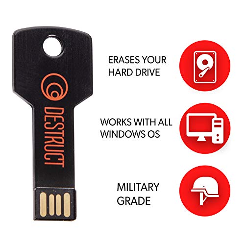 Product Cover Destruct Hard Drive Data Eraser by Lovell | Permanently Erase Computer Data | Military -Grade HDD Erase Tool | Non-Recoverable Data Once Erased | All PC and Laptop Compatible | Easy-to-Use USB