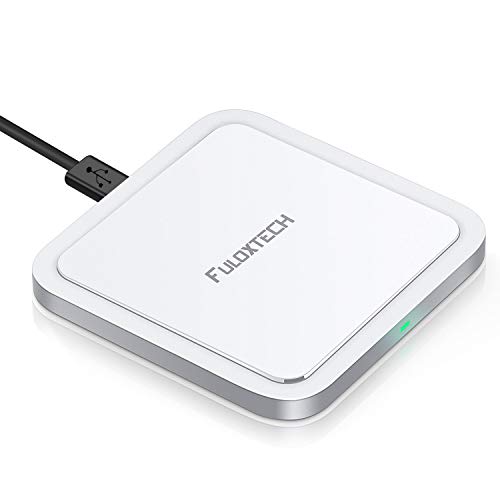 Product Cover FULOXTECH Wireless Charger Pad,Qi-Certified Zinc Alloy Fast Charging 7.5W Compatible with iPhone Xs MAX/XR/XS/X/8/8 Plus,10W for Samsung Galaxy S9/S9 Plus/S8/S8 Plus/Note 9/8/5 (No AC Adapter)