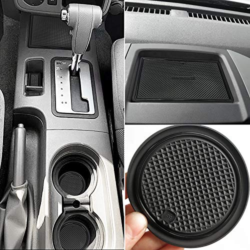 Product Cover Auovo Anti Dust Mats for Nissan Frontier Crew Cab 2005-2019 Custom Fit Door Pocket Liners Cup Holder Pads Console Mats Accessories(24pcs/Set) (Black)