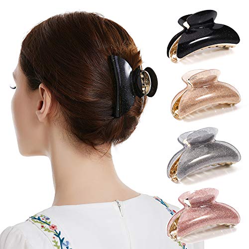 Product Cover Twinfree 4 Pack Large Women Hair Clip Big Barrette Hair Clamps Claws Lady Accessories