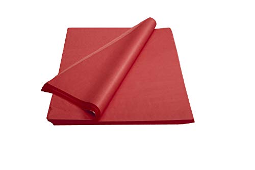 Product Cover Crown 480 Sheets Bulk Pack Red Tissue Paper Gift Wrap - Ream of Paper - 20 inch. x 30 inch. Wrapping Tissue Paper - for Scrapbooking Paper, Art n Crafts, Wrapping Christmas Gifts and More!!