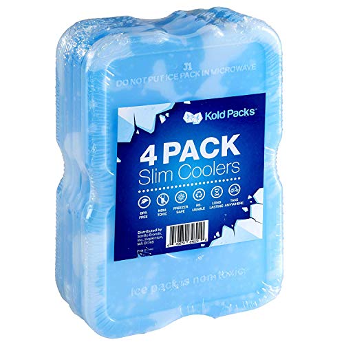 Product Cover KoldPacks - 4 Reusable Ice Packs, Long Lasting Perfect Lunch Boxes & Lunch Bags