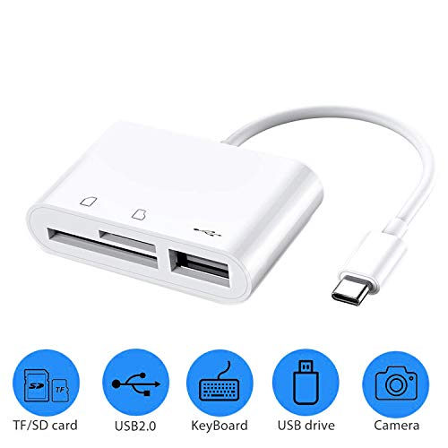 Product Cover USB C SD Card Reader USB C - Camera Memory Card Reader, Type C Micro SD Card Adapter for New iPad Pro 2018, MacBook Pro, Samsung S8 / S9, ChromeBook, XPS