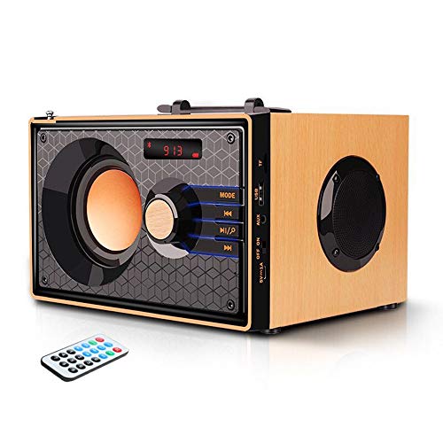 Product Cover Portable Bluetooth Speakers Wireless Clear Audio Rich Bass Outdoor Party Speaker Stereo Sound Retro Desktop Speakers with Subwoofer FM Radio AUX MP3 Player Remote Control for Phone PC Android Home TV