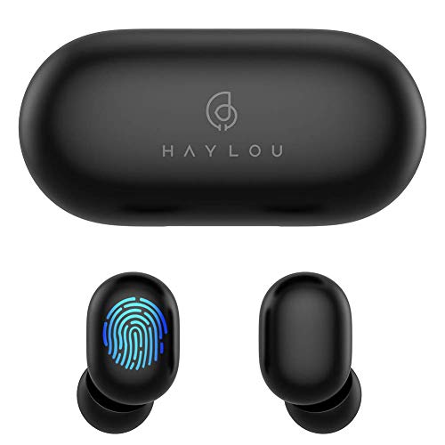 Product Cover True Wireless Earbuds,Haylou GT1 Bluetooth 5.0 Sports HD Stereo Touch Control Ear Buds with IPX5/Fast Connection/Mini Case(Only 30g)/Total 12H Playtime (Black)