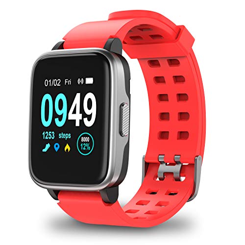 Product Cover Updated 2019 Version Smart Watch for Android IOS Phone, Activity Fitness Trackers Health Exercise Watches with Heart Rate, Sleep Monitor and Calorie Compatible with Samsung Apple Iphone for Men Women