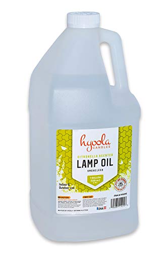 Product Cover Citronella Tiki Torch Oil, 1 Gallon - Smokeless Insect and Mosquito Repellent Scented Paraffin Fluid for Indoor and Outdoor Lamp, Lantern and Oil Candle Use - by Hyoola
