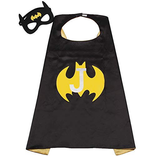 Product Cover Batman Cape Kids Boy Girls Batgirl Capes Superhero Mask Toddler Super Costume Yellow