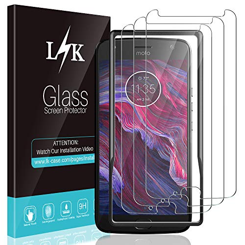 Product Cover [3 Pack] L K Screen Protector for Motorola Moto X4, [Easy Installation Tray] Tempered-Glass 9H Hardness, Case Friendly