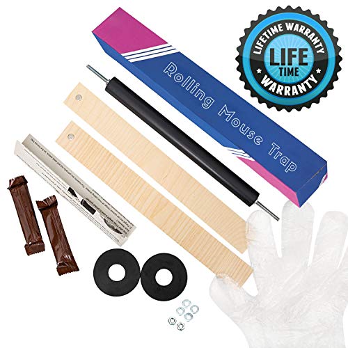 Product Cover Humane Mouse Catching Kit for Rats, Rodents, Chipmunks, Natural Solution, No Touch Disposal, Reusable Pet and Kid Safe Rolling System, No Chemicals or Dirt
