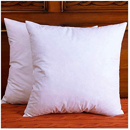 Product Cover DOWNIGHT Set of 2, Cotton Fabric Throw Pillow Inserts, Down and Feather Decorative Pillow Insert, 16X16 Inches